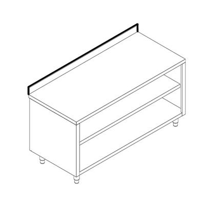 Vrijstaande Werkkast, Open, Met Opstand, 900X600 Mm 1