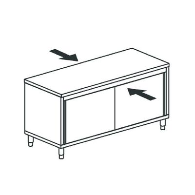 Mastro Vrijstaande Doorgeef Werkkast Met Schuifdeuren, 1500X700 Mm | STND70150 1