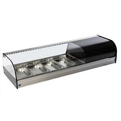 Gekoelde Tapasvitrine B=120cm | 4X Gn 1/3 | Zwart | Mastro TPFR4IA 1
