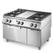 Mastro Bakplaat - Gas Solide Top Op Statische Gasoven Gn 2/1 en Gesloten Kast+ 4 Branders - V70120TPPCFG2 1