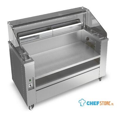 Moving Show Pasta 1515 mm With Integrated Pasta Cooker 24 Liters and Air Intake, Virtus VSSP150 1