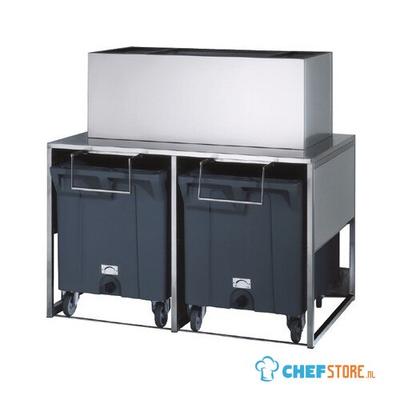 Ijsblokjesbak Met 2 Karren Voor Bab0004, Capaciteit 50 Kg + 2X 108 Kg 1