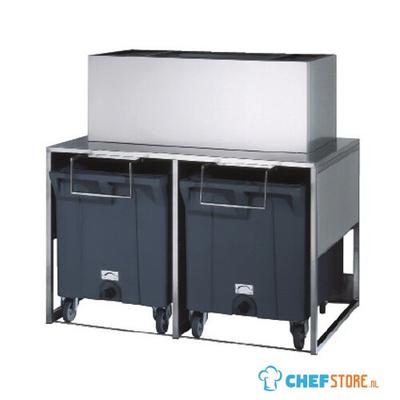 Ijsblokjesbak Met 2 Karren Voor Bac0007, Capaciteit 50 Kg + 2X 108 Kg 1