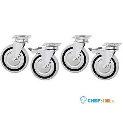 Set of Castors (2 With Brake and 2 Without Brake), Mastro Z/TRUOBA 1