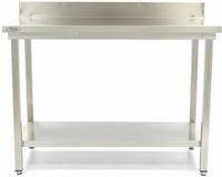 Maxima Werktafel RVS - 120 X 70 cm - Verstelbare Hoogte - met Spatrand - 09364033