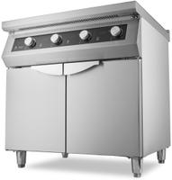 Maxima Fornuis - 4 Branders - Inductie - 70 cm Diep - met Opbergruimte - 09371011