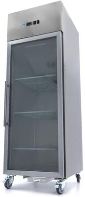 Maxima Vrieskast - 600 L - 3 Verstelbare Roosters (2/1 GN) - RVS - met Glazen Deur - 09400006