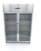 Maxima Koelkast - 1200 L - 6 Verstelbare Roosters (2/1 GN) - RVS - met Glazen Deur - 09400011