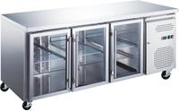 Maxima Koelwerkbank - 417 L - 180 cm - 3 Glazen Deuren - 09400406