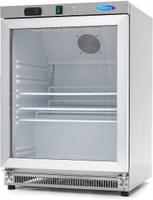 Maxima Koelkast - 200 L - RVS - met Glazen Deur - 09405010