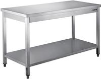 SARO Roestvaststalen Tafel Gedemonteerd met Legbord 700 mm Diepte 1200 Mm - 456-7005