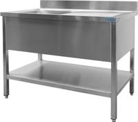 SARO Spoeltafel met 1 Wasbak Links 600 mm Diepte 1800 Mm - 600-2525L