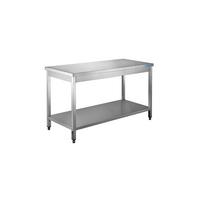 SARO Roestvast Stalen Tafel met Onderblad 700 mm Diepte 1200 Mm - 700-1120