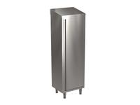 SARO Hoge Kast Roestvast Staal met 3 Schappen Schuin Dak 600 Mm - 700-4000
