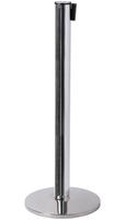 Syna Afzetpaal Flexi Chroom met 2,7 M Trekband Zwart - BBCHROME