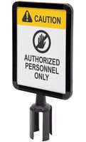 Syna Topbord A4 voor Afzetpaal Flexi Economy Zwart - BBEBLACKSIGNA4