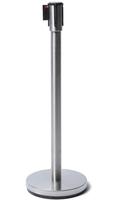 Syna Afzetpaal Flexi Economy Chroom met 2,5 M Trekband Zwart - BBECHROME