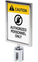 Syna Topbord A4 voor Afzetpaal Flexi Economy Chroom - BBECHROMESIGNA4