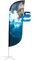 Syna Beach Flag Alu Paddle Print 89 X 345 cm Dubbelzijdig - BFAP345GDS