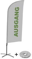 Syna Beach Flag Alu Wind Complete Set Uitgang Grijs Duits Kruisvoet - BFAW310-CB30-WB-I104