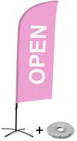 Syna Beach Flag Alu Wind Complete Set Open Roze Engels Kruisvoet - BFAW310-CB30-WB-I55