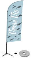 Syna Beach Flag Alu Wind Complete Set Verse Vis Nederlands Kruisvoet - BFAW310-CB30-WB-I74