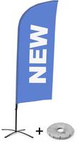 Syna Beach Flag Alu Wind Complete Set Nieuw Blauw Engels Kruisvoet - BFAW310-CB30-WB-I77