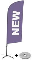 Syna Beach Flag Alu Wind Complete Set Nieuw Paars Engels Kruisvoet - BFAW310-CB30-WB-I86