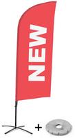 Syna Beach Flag Alu Wind Complete Set Nieuw Rood Engels Kruisvoet - BFAW310-CB30-WB-I89