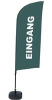 Syna Beach Flag Alu Wind Complete Set Ingang Grijs Duits ECO Printmateriaal - BFAW310-WT21-I121ECO