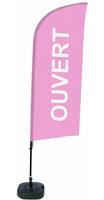 Syna Beach Flag Alu Wind Complete Set Open Roze Frans - BFAW310-WT21-I489