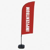Syna Beach Flag Alu Wind Complete Set Test Locatie Rood Duits - BFAW310-WT21-I633