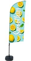 Syna Beach Flag Alu Wind Complete Set Smoothies Citroen - BFAW310-WT21-I76