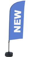 Syna Beach Flag Alu Wind Complete Set Nieuw Blauw Engels - BFAW310-WT21-I77