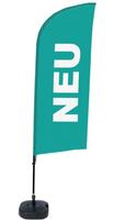 Syna Beach Flag Alu Wind Complete Set Nieuw Turquoise Duits - BFAW310-WT21-I81
