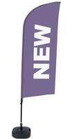 Syna Beach Flag Alu Wind Complete Set Nieuw Paars Engels ECO Printmateriaal - BFAW310-WT21-I86ECO