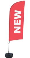 Syna Beach Flag Alu Wind Complete Set Nieuw Rood Engels - BFAW310-WT21-I89