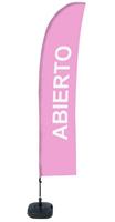 Syna Beach Flag Budget Wind Complete Set Open Pink Spaans ECO Printmateriaal - BFBL-WT21-17-I138ECO
