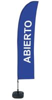 Syna Beach Flag Budget Wind Complete Set Open Blauw Spaans ECO Printmateriaal - BFBL-WT21-17-I139ECO