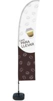 Syna Beach Flag Budget Wind Complete Set Koffie To Go Spaans - BFBL-WT21-17-I142