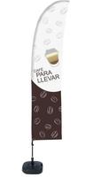 Syna Beach Flag Budget Wind Complete Set Koffie To Go Spaans ECO Printmateriaal - BFBL-WT21-17-I142ECO