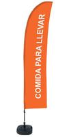 Syna Beach Flag Budget Wind Complete Set Take Away Orange Spaans ECO Printmateriaal - BFBL-WT21-17-I144ECO