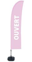Syna Beach Flag Budget Wind Complete Set Geopend Roze Frans ECO Printmateriaal - BFBL-WT21-17-I489ECO