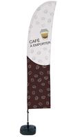 Syna Beach Flag Budget Wind Complete Set Koffie To Go Frans - BFBL-WT21-17-I493