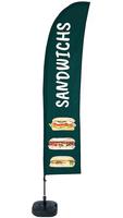 Syna Beach Flag Budget Wind Complete Set Belegde Broodjes Frans - BFBL-WT21-17-I496