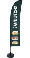 Syna Beach Flag Budget Wind Complete Set Belegde Broodjes Frans ECO Printmateriaal - BFBL-WT21-17-I496ECO