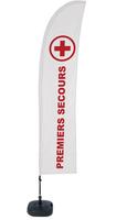 Syna Beach Flag Budget Wind Complete Set EHBO Frans ECO Printmateriaal - BFBL-WT21-17-I509ECO