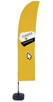Syna Beach Flag Budget Wind Complete Set Click & Collect Geel Frans - BFBL-WT21-17-I634