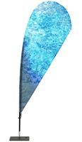 Syna Beach Flag Fiber Drop Small Print ECO - BFFD-SG-ECO