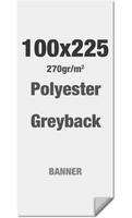 Syna Polyester Greyback 270 G/m2 100 X 225 cm - Alu Strip Incl. - PVC Vrij - LPGX100X225M270